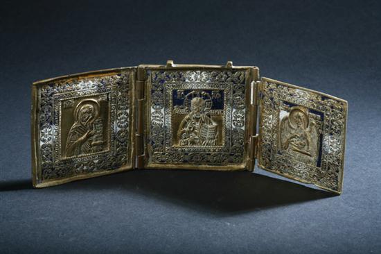 RUSSIAN ENAMELLED BRASS