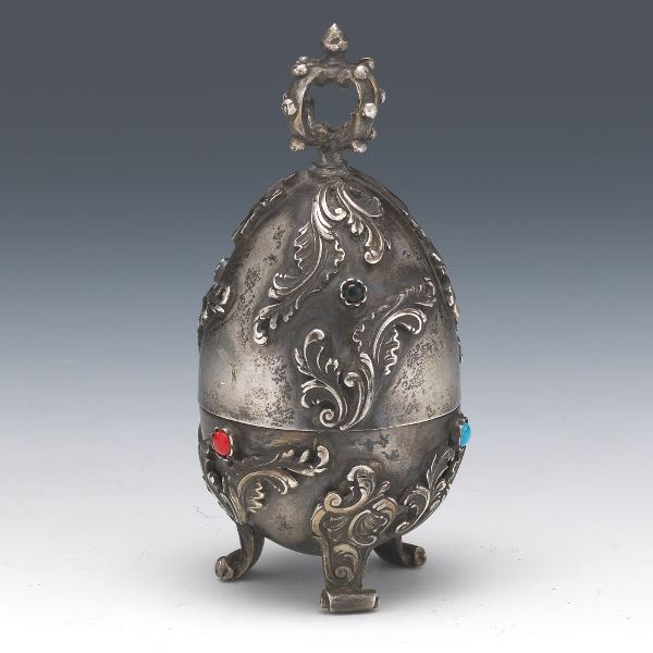 RUSSIAN FABERGE STYLE SILVER