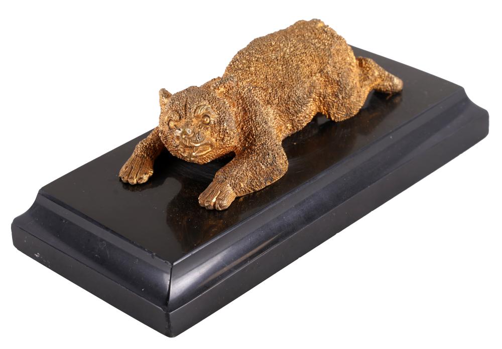 RUSSIAN GILT BRONZE MODEL OF A