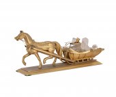 RUSSIAN GILT BRONZE TROIKA WIT