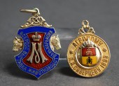 RUSSIAN GOLD AND ENAMEL JETON