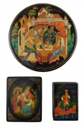 RUSSIAN HAND-PAINTED LACQUER B