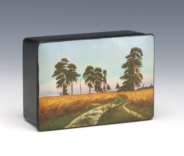 RUSSIAN HAND PAINTED LACQUER WOOD