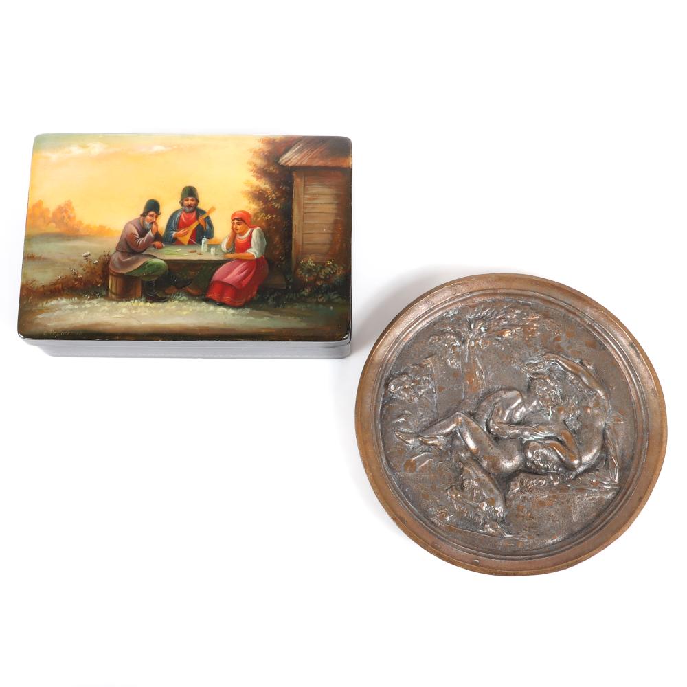 RUSSIAN HAND PAINTED SCENIC LACQUER
