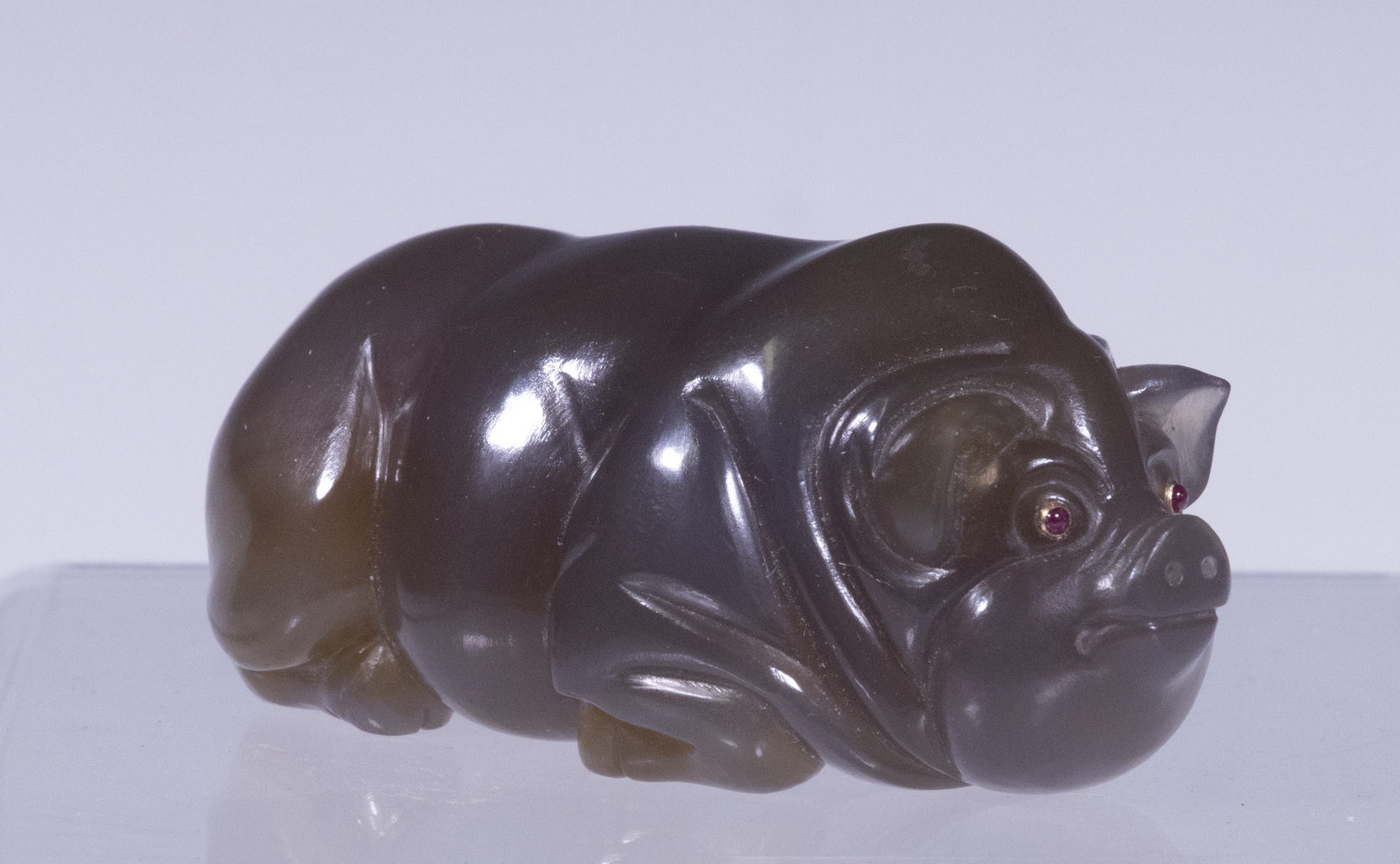 RUSSIAN HARDSTONE CARVING OF HOG