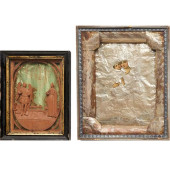 RUSSIAN ICON AND CARVED WOOD R