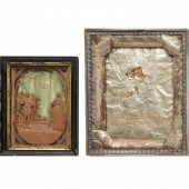 RUSSIAN ICON AND CARVED WOOD R
