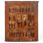 RUSSIAN ICON DEPICTING SCENES