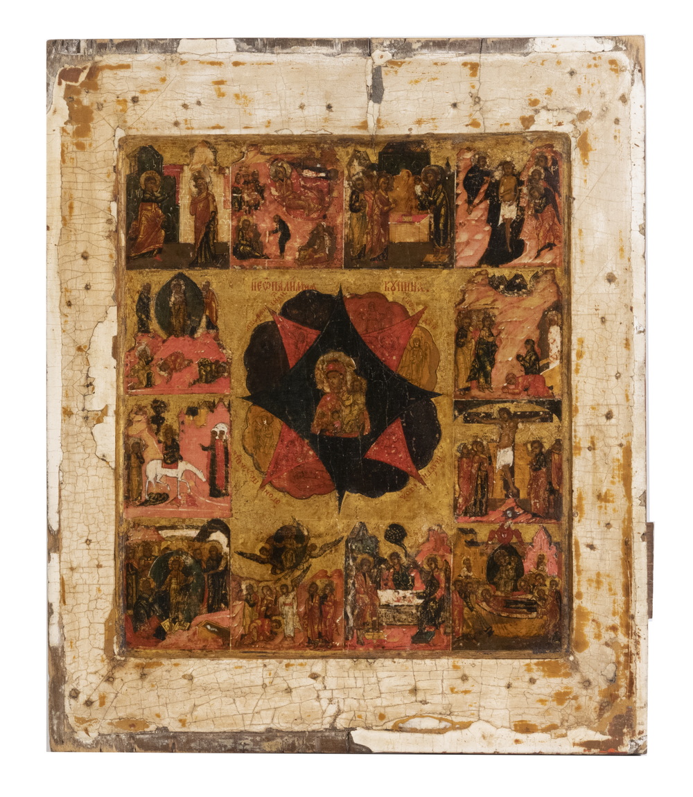 RUSSIAN ICON, LATE 17TH C. "Icon of