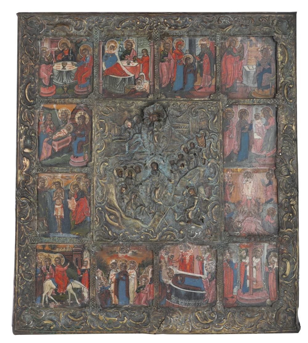 RUSSIAN ICON: LIFE OF CHRIST WITH