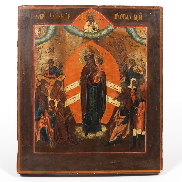RUSSIAN ICON OF MADONNA IN