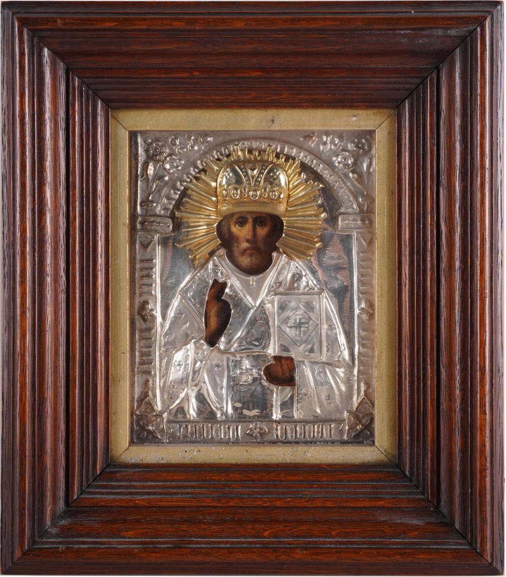 RUSSIAN ICON OF SAINT NICHOLASoil