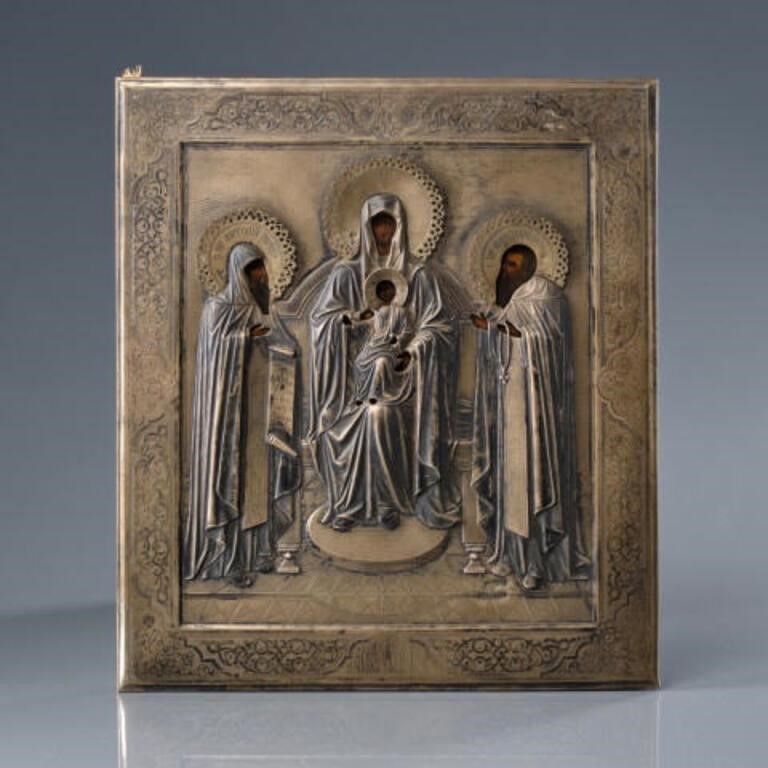 RUSSIAN ICON OF THE HOLY MOTHER &