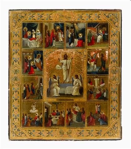 Russian icon of the Resurrection