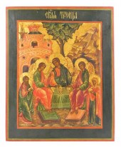 RUSSIAN ICON ON PANEL, PROBABL