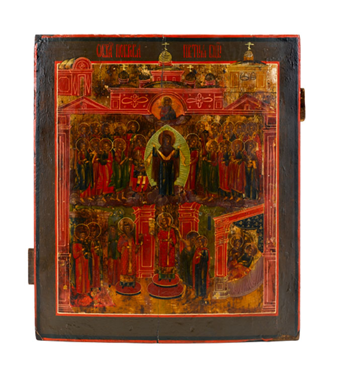 Russian icon  POKROV MOTHER OF GOD
