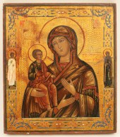 RUSSIAN ICON, THREE HANDED MOT