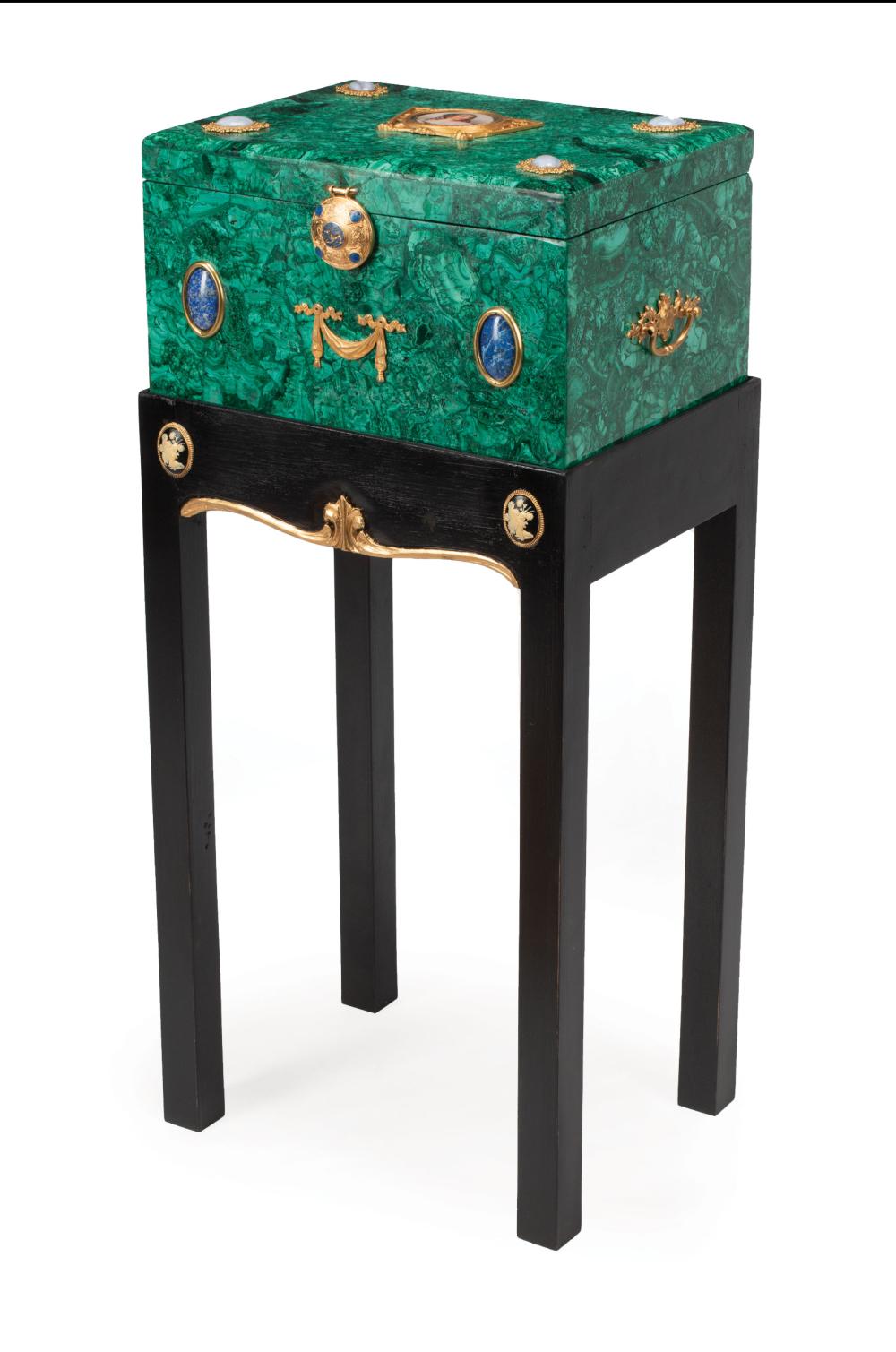 RUSSIAN JEWELED MALACHITE