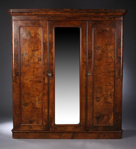 RUSSIAN KARELIAN BIRCH ARMOIRE 19th