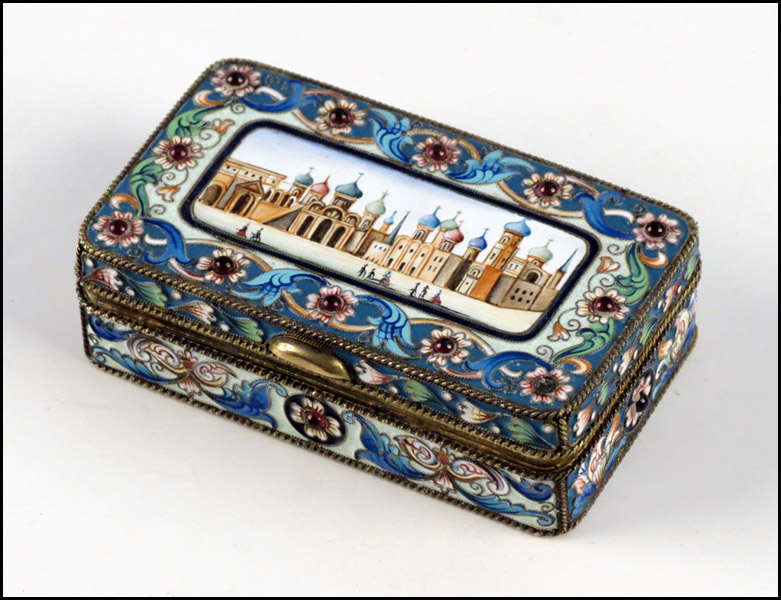 RUSSIAN KOKOSHNIK ENAMEL AND GILT