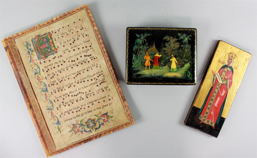 RUSSIAN LACQUER BOX Signed and