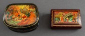 RUSSIAN LACQUER BOXES, 2 Two R
