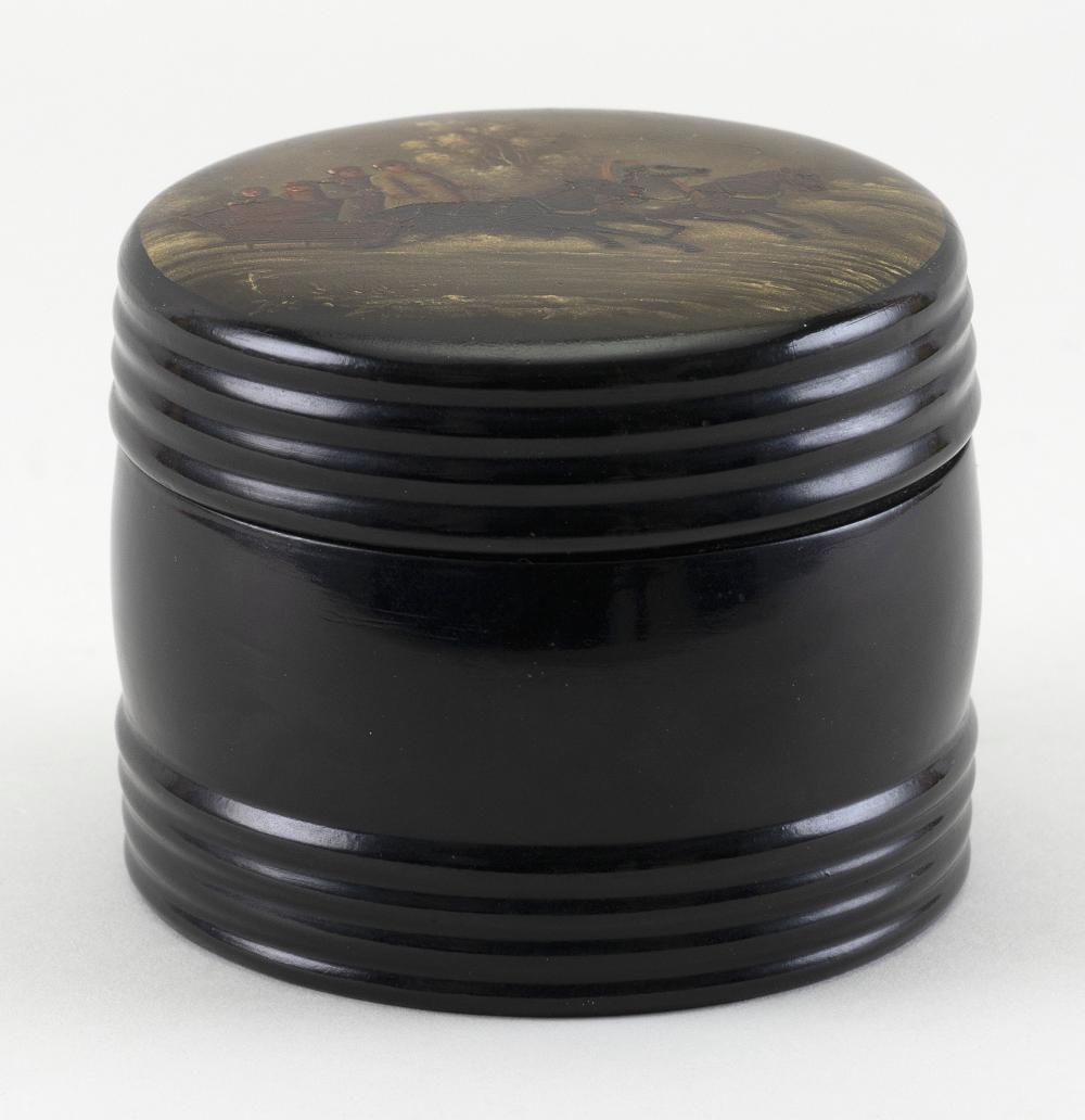 RUSSIAN LACQUER CIRCULAR BOX HEIGHT