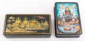 RUSSIAN LACQUER "CITY" BOXES,