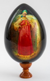 RUSSIAN LACQUER EGG, POSSIBLY