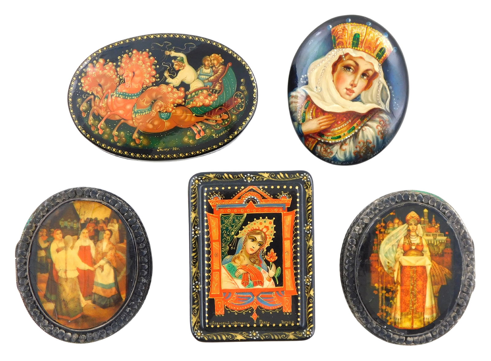 RUSSIAN LACQUER, FIVE SMALLER