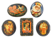 RUSSIAN LACQUER, FIVE SMALLER