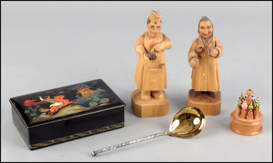 RUSSIAN LACQUERED BOX. Signed and