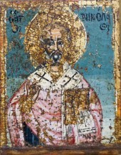 RUSSIAN MINIATURE ICON OF SAIN