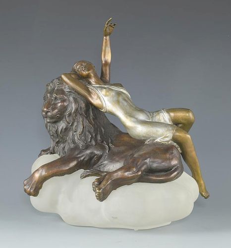 RUSSIAN MISHA FRID BRONZE NUDE W/
