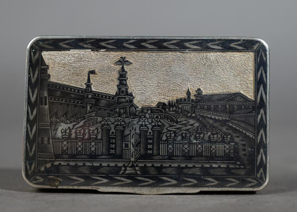 RUSSIAN NIELLO DECORATED SILVER