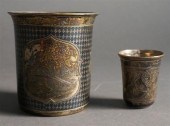 RUSSIAN NIELLO DECORATED SILVE