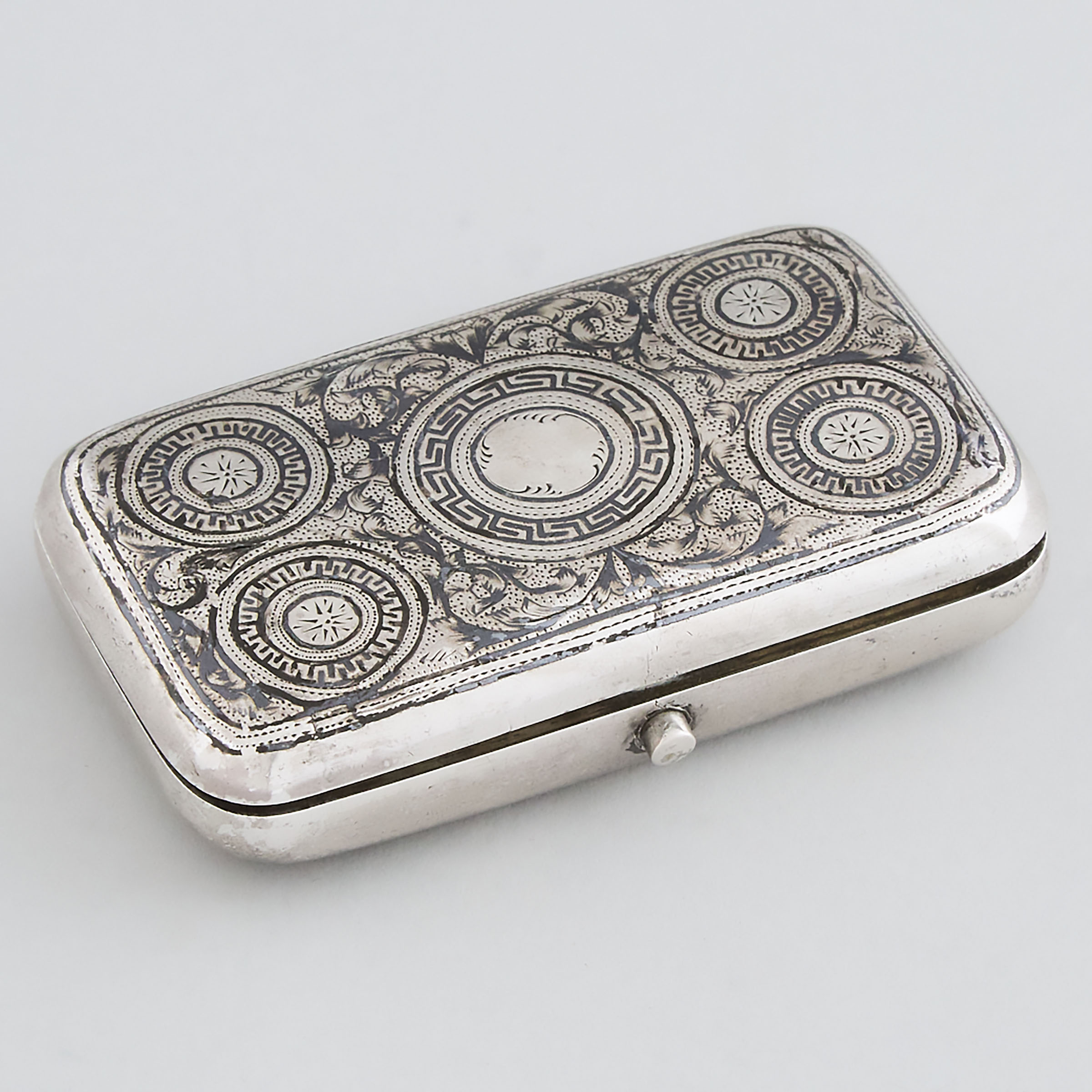 Russian Nielloed Silver Oblong