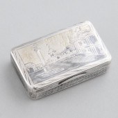 Russian Nielloed Silver Rectan