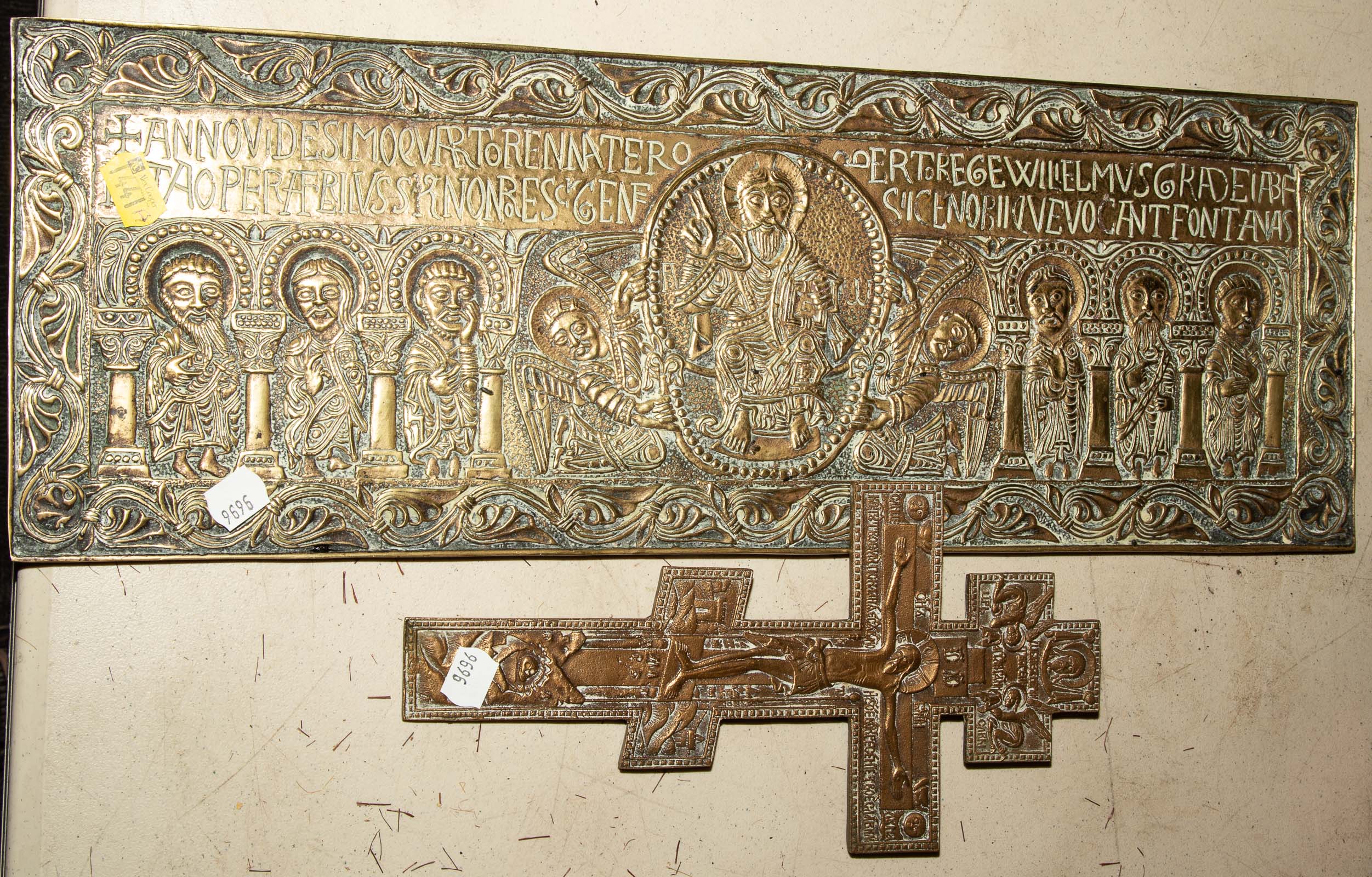 RUSSIAN ORTHODOX BRONZE CROSS &