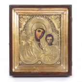 RUSSIAN ORTHODOX ICON, HAND PA