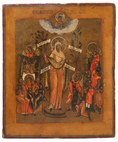 RUSSIAN ORTHODOX ICON ON WOOD