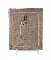 RUSSIAN ORTHODOX ICON WITH SIL