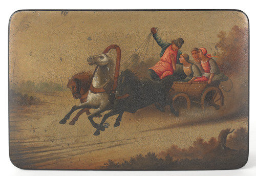 Russian painted lacquer box ca.
