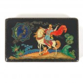 RUSSIAN PALEKH LACQUER BOX, "S