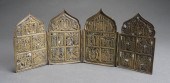 RUSSIAN PARTIAL ENAMELED BRASS