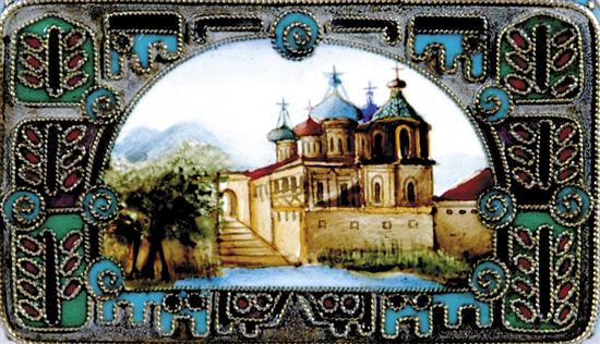 Russian pictorial enameled