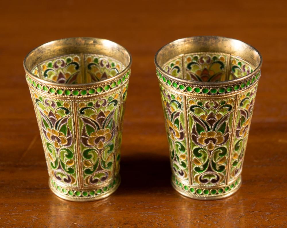 RUSSIAN PLIQUE-A-JOUR ENAMEL AND