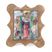 RUSSIAN POLYCHROME PORCELAIN I