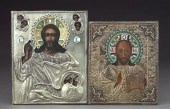 Russian Polychromed Wood Ikon