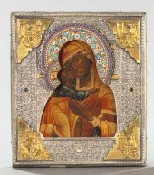 Russian Polychromed Wooden Iko